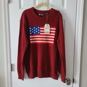NWT Chaps American Flag Sweater